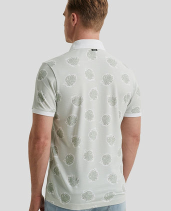 Piqué polo print lichtgroen