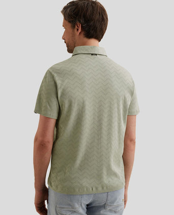 Poloshirt jacquard jersey groen