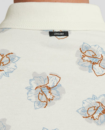 Poloshirt print ecru
