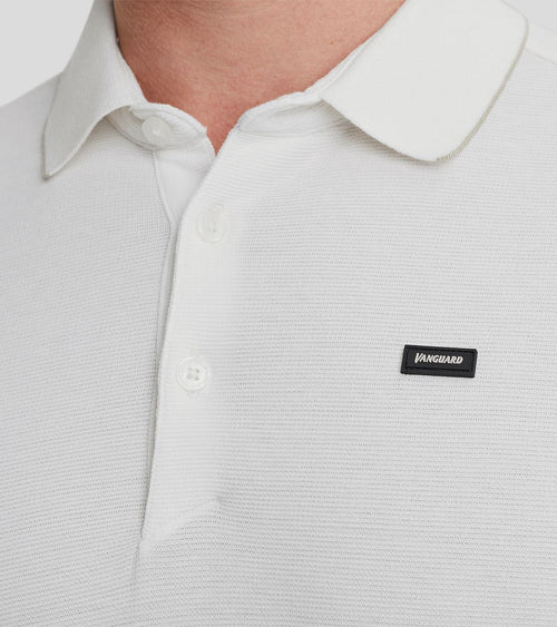 Knitted poloshirt ecru