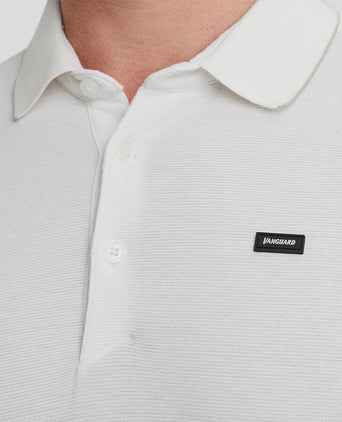 Knitted poloshirt ecru