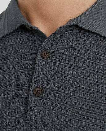 Poloshirt structuur dark slate