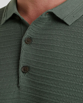 Vanguard poloshirt structuur groen | Regular-fit