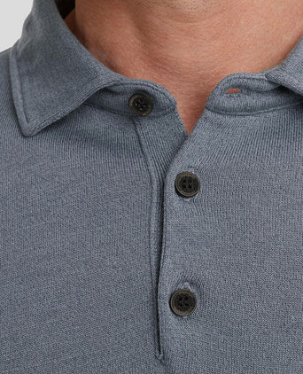 Longsleeve poloshirt blauw