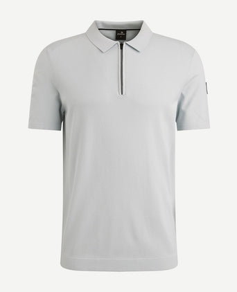 Vanguard poloshirt half-zip lichtblauw | Regular-fit