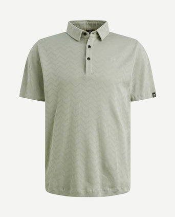 Poloshirt jacquard jersey groen