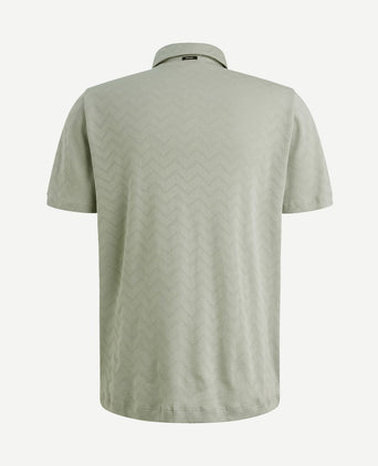 Poloshirt jacquard jersey groen