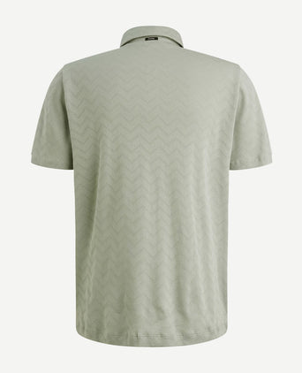 Poloshirt jacquard jersey groen