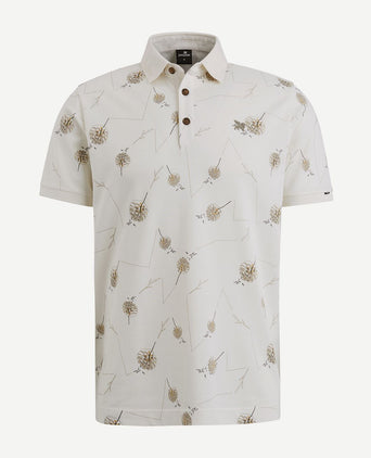 Vanguard poloshirt print ecru | Regular-fit