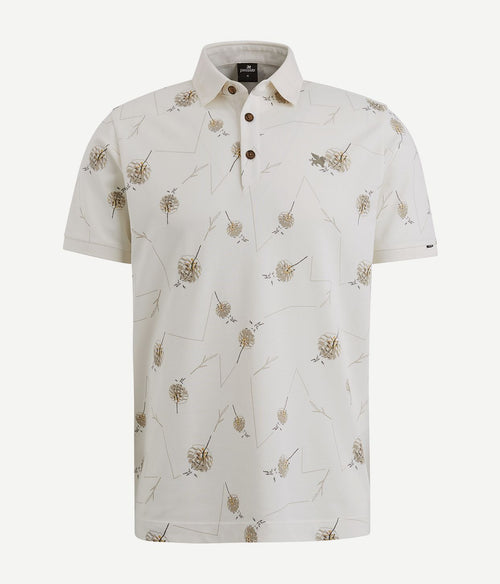 Vanguard poloshirt print ecru | Regular-fit