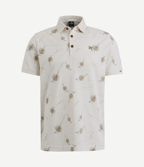 Poloshirt print ecru