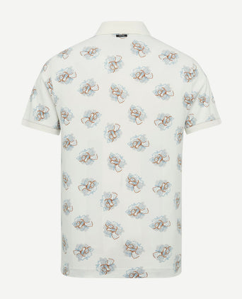 Poloshirt print ecru