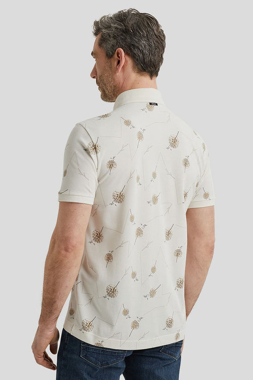 Vanguard poloshirt print ecru | Regular-fit