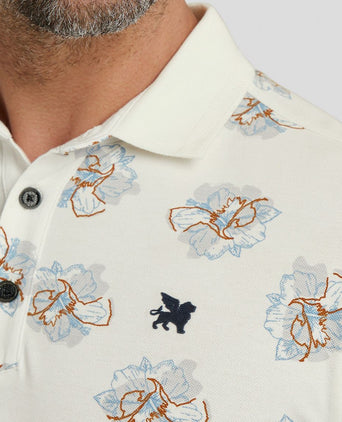 Poloshirt print ecru