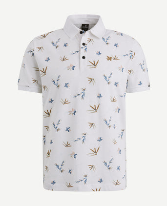 Vanguard poloshirt print wit | Regular-fit