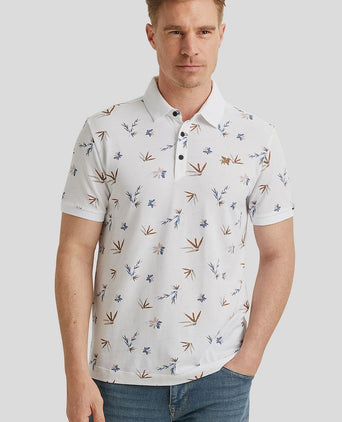 Vanguard poloshirt print wit | Regular-fit