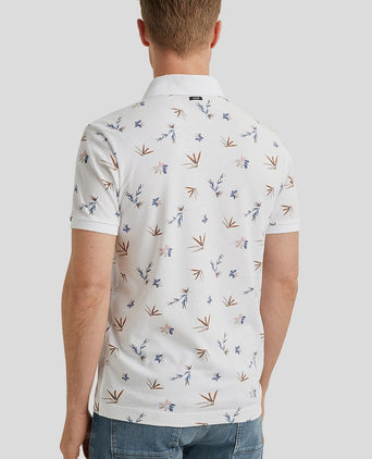 Vanguard poloshirt print wit | Regular-fit