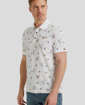 Vanguard poloshirt print wit | Regular-fit