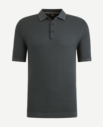 Vanguard poloshirt structuur dark slate | Regular-fit