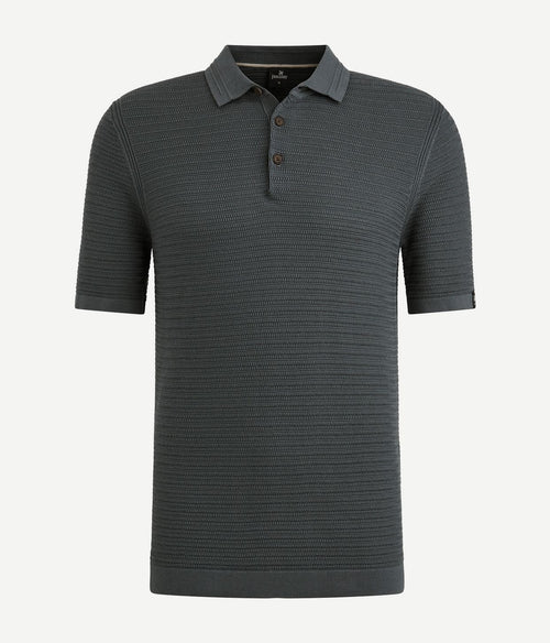 Poloshirt structuur dark slate