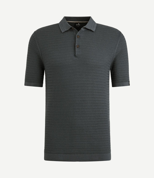 Poloshirt structuur dark slate