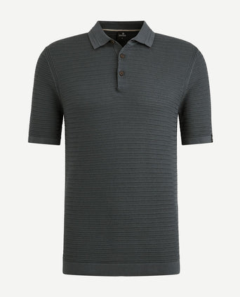 Poloshirt structuur dark slate