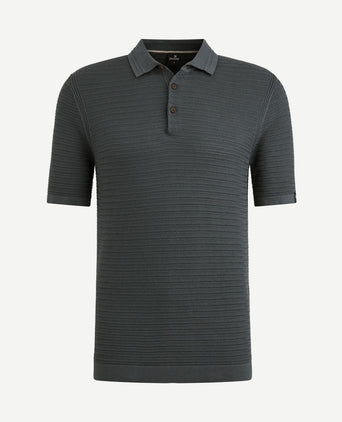 Poloshirt structuur dark slate