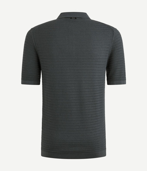 Poloshirt structuur dark slate