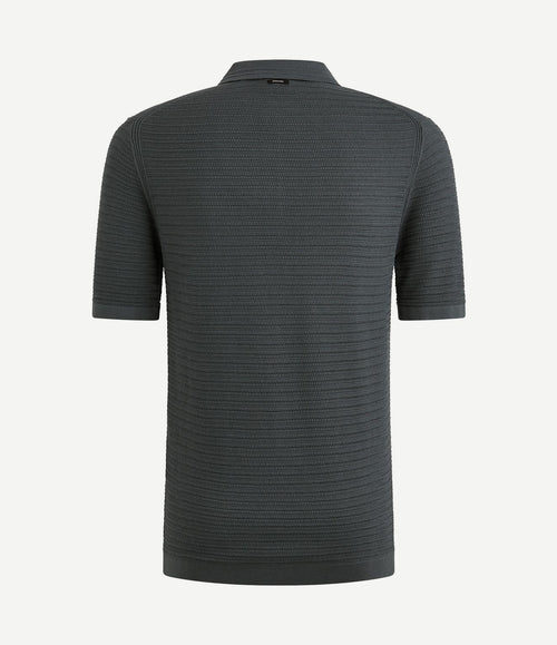 Poloshirt structuur dark slate