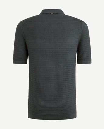 Poloshirt structuur dark slate