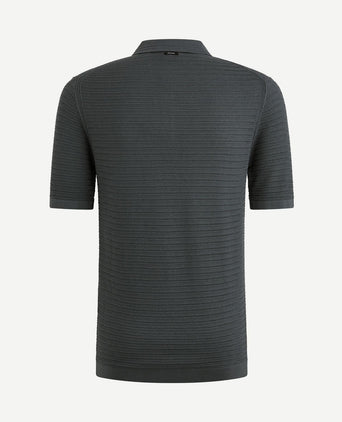 Poloshirt structuur dark slate