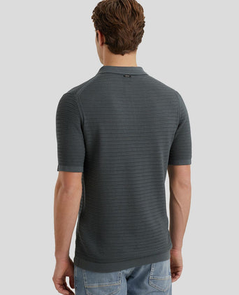 Poloshirt structuur dark slate