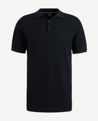 Vanguard poloshirt structuur donkerblauw | Regular-fit
