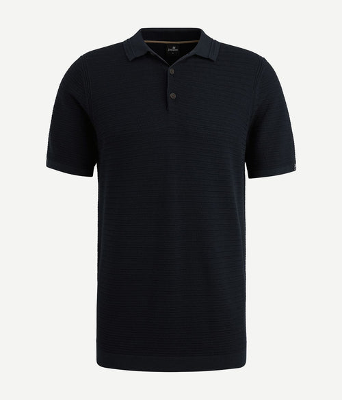 Vanguard poloshirt structuur donkerblauw | Regular-fit