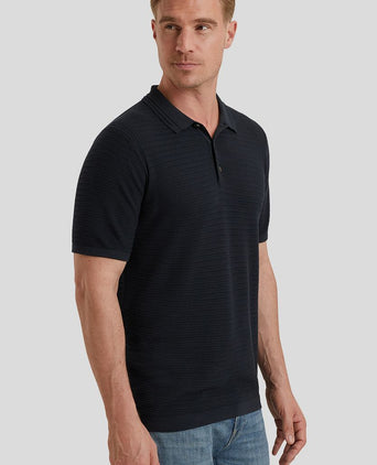 Vanguard poloshirt structuur donkerblauw | Regular-fit