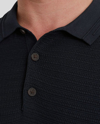 Vanguard poloshirt structuur donkerblauw | Regular-fit