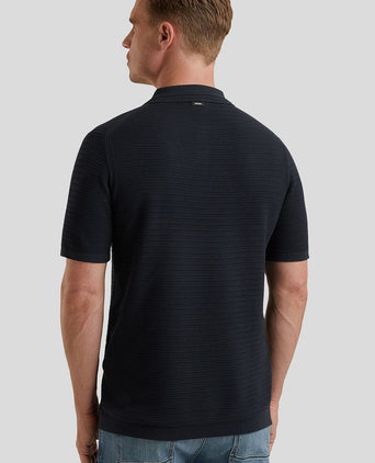 Vanguard poloshirt structuur donkerblauw | Regular-fit
