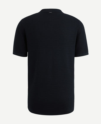 Vanguard poloshirt structuur donkerblauw | Regular-fit