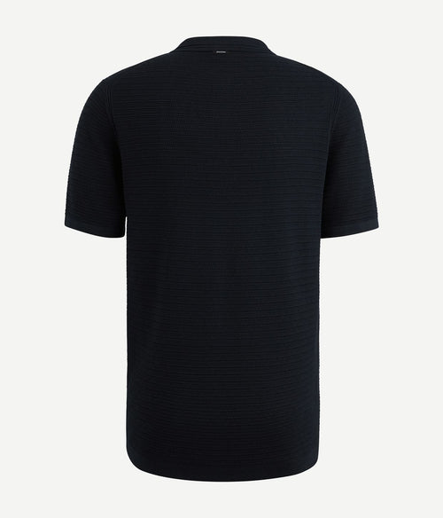 Vanguard poloshirt structuur donkerblauw | Regular-fit