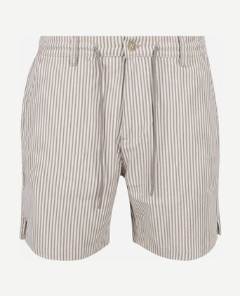Relaxed short stripes beige