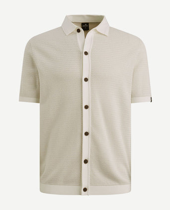 Short sleeve cardigan ecru