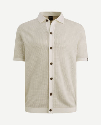 Short sleeve cardigan ecru