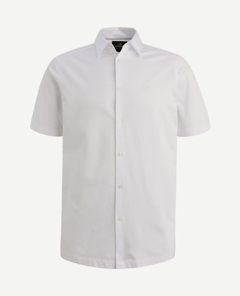 Short sleeve overhemd jersey wit