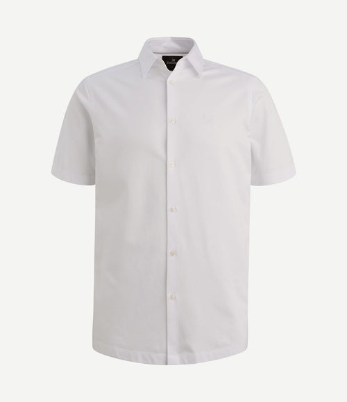 Short sleeve overhemd jersey wit