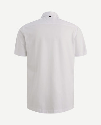 Short sleeve overhemd jersey wit