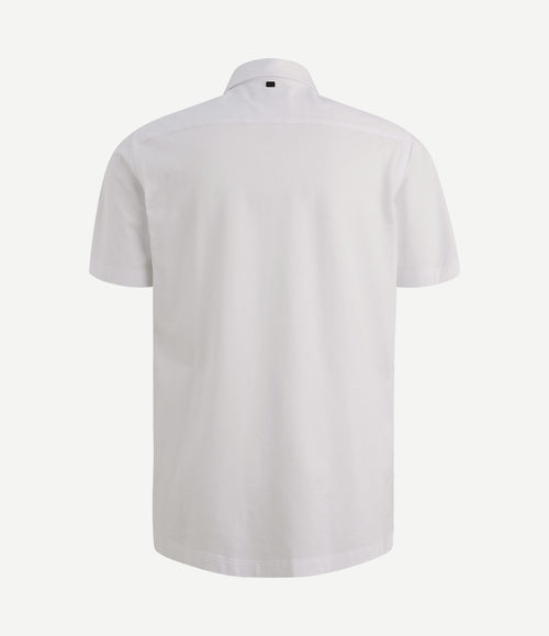 Short sleeve overhemd jersey wit