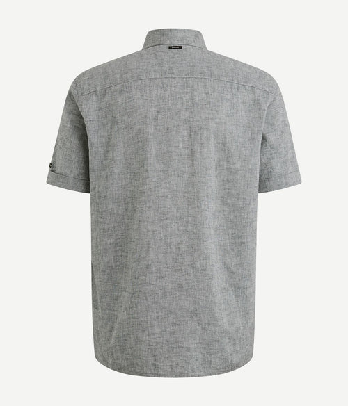 Vanguard short sleeve overhemd linnen blend dark slate