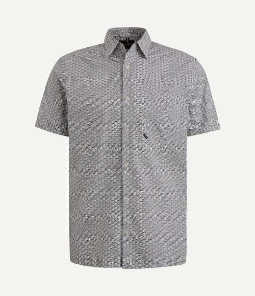 Short sleeve overhemd print blauw