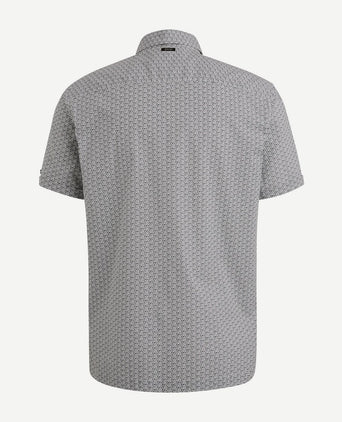 Short sleeve overhemd print blauw