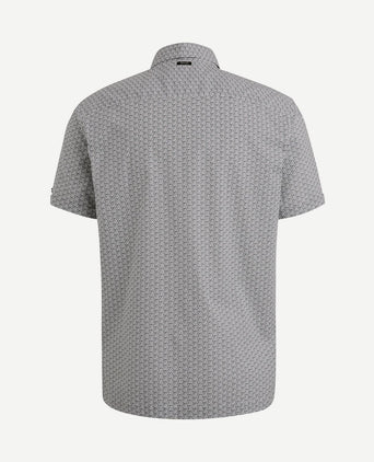 Short sleeve overhemd print blauw